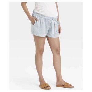 Tie-Front Pull-On Maternity Shorts Isabel Maternity by Ingrid & Isabel White XL